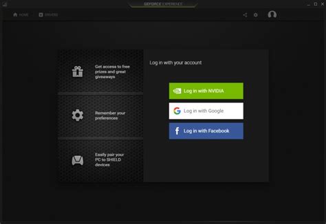 GeForce Experience Log In 的图像结果