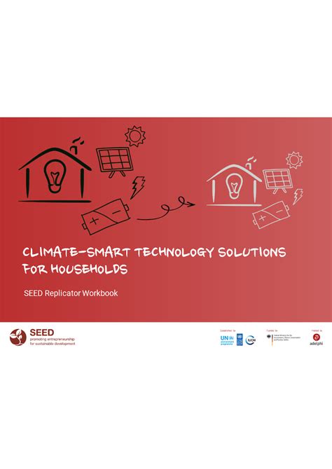 Climate-Smart Technology Solutions For Households: Replicator Workbook ...
