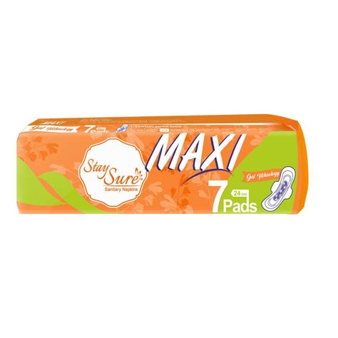 Stay Sure 240mm Extra Cotton Sanitary Pads – Pack of 10 (7 Pads per Pa