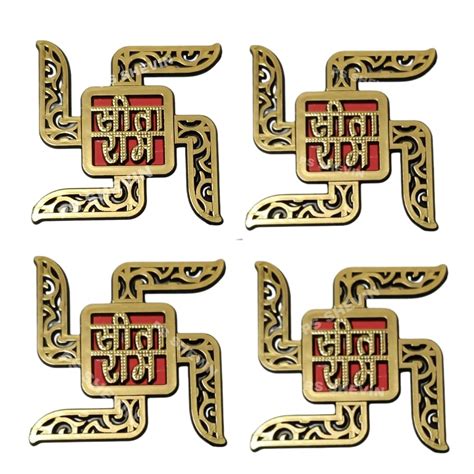 Buy Veena@ Sita Ram & Ram Ram Stickers Door Tags Rakhi Pooja Sohn Self ...