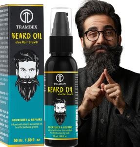Trambex Pure Beard Growth Hair Oil 100% Natural Oil Used Beard oil (50 ...