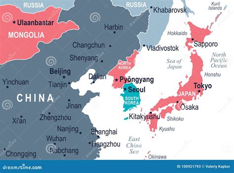 Map Of Japan And Korea