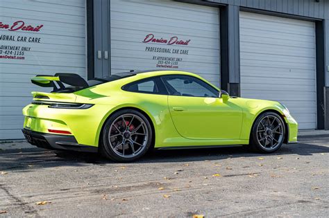 Acid Green Porsche 911 GT3 Coupe Xpel PPF & Ceramic Coating | Darien Detail