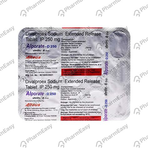 Alporate D 250 MG Tablet (15): Uses, Side Effects, Price & Dosage ...