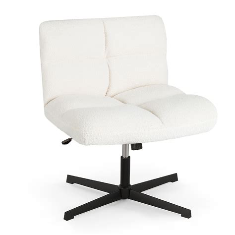 Slickblue Cross-Legged Beige Modern Ergonomic Height Adjustable Swivel ...