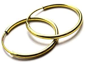 Cousin 34712144 2 Piece Metal Ear Hoop, 21mm, Gold : Amazon.in: Home ...