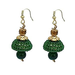 Lucky Jewellery Designer moti Jaipuri Pearl Jhumki Earring sutiable for ...