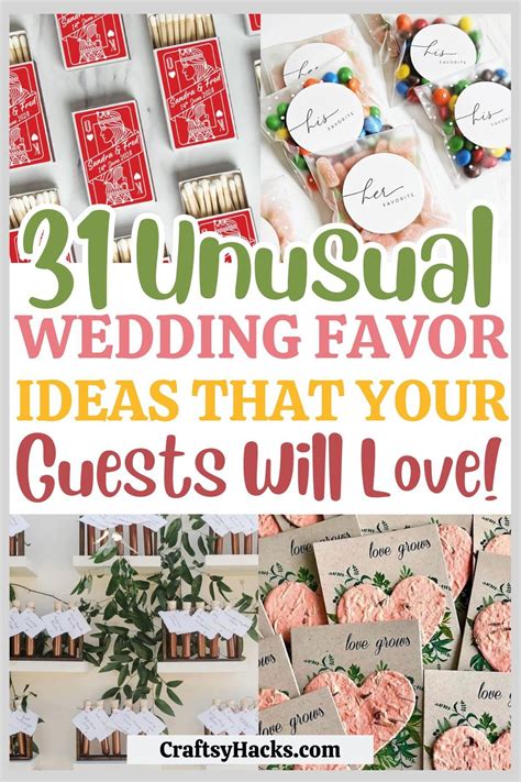 31 Unusual Wedding Favor Ideas | Unusual wedding favours, Simple ...