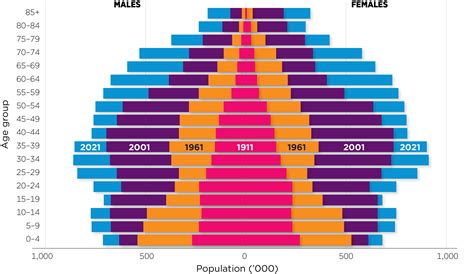 Australian Population Pyramid 2024