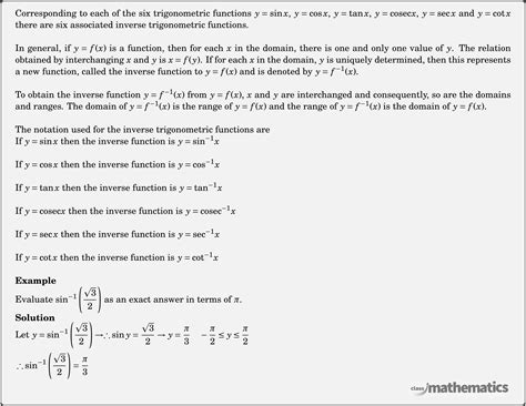 Image result for Inverse Trig Function Introduction