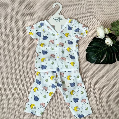 White Dollyfin - Muslin Sleep Suit for babies and kids (Unisex)