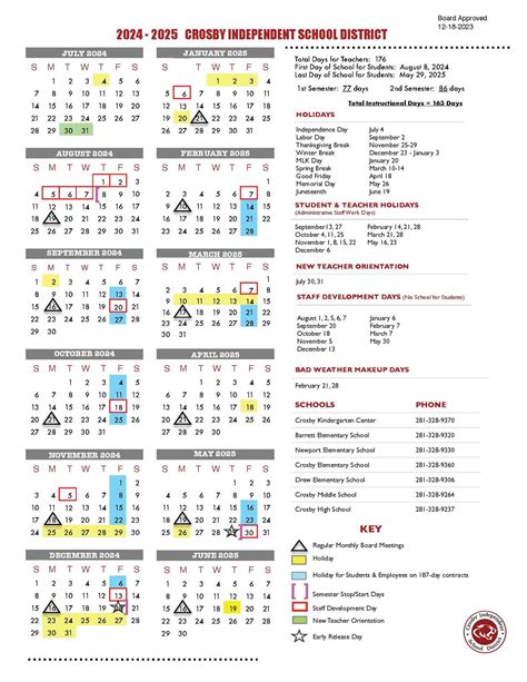 Crosby - Download the Crosby ISD 2024-25 Academic Calendar Now! You can ...