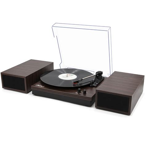 Buy LP&No.1 Bluetooth Vinyl Record Player with External Speakers, 3 ...