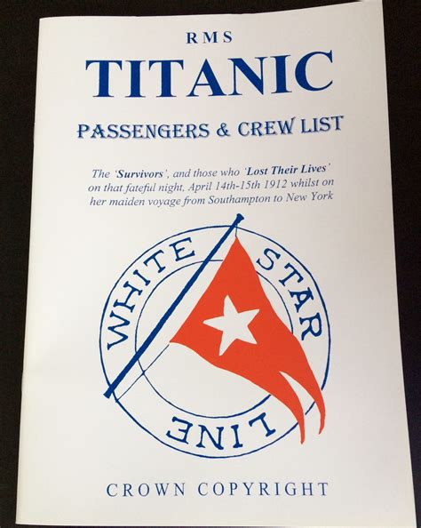 Rms Titanic Passenger List