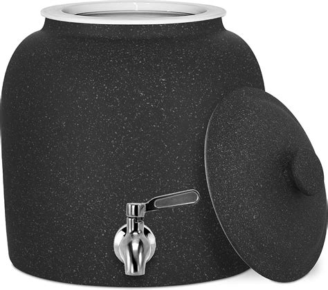 Amazon.com | Porcelain Crock Ceramic Water Iced Beverage Dispenser with ...