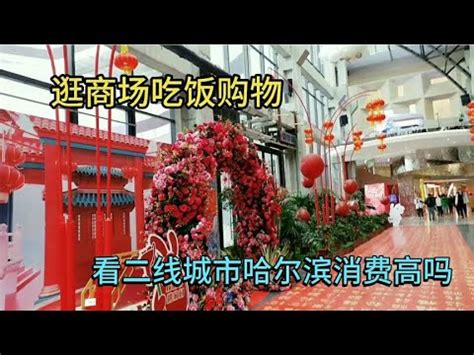 逛商场吃饭购物，一家三口花了多少钱？看二线城市哈尔滨消费高吗 - YouTube