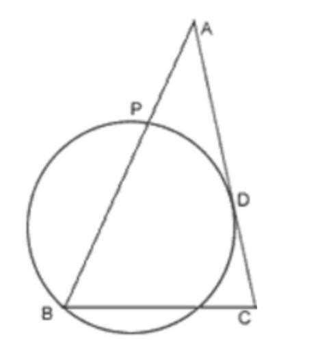 In ABC, AB = AC. A circle drawn through B touches AC at D and intersect ...