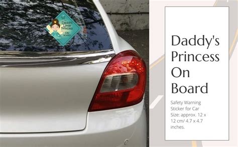 CVANU Daddy's Little Princess ON Board Safty Windows Car Sticker (Pack ...
