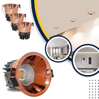 D’Mak Glitter Coper LED COB Spot Light for POP/Recessed Lighting (7W ...