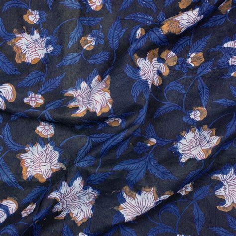 Buy White Floral Printed Cotton Silk Fabric Online DMAASA – Dmaasa