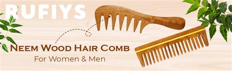 Buy Neem Wooden Comb Set | Wide Tooth Comb for Women & Men | Detangling ...