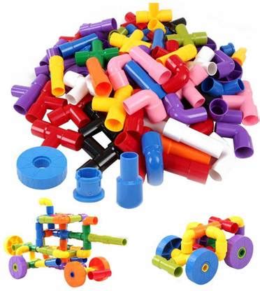 Toy Shopee Educational Building Colorful Pipeline Tubes Building Blocks ...
