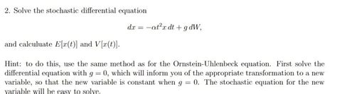 Image result for Stochastic Differential Equation Examples