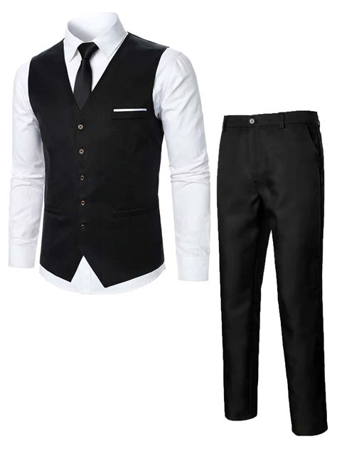 Men Button Up Blazer Vest & Trousers Without Shirt | Mens outfits, Mens ...