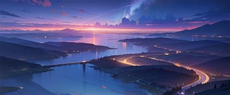 On Twitter Anime Lineart Landscape Wallpaper Anime