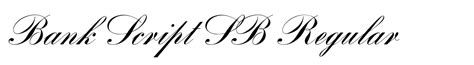 Image result for Bank Script Font