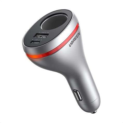 Ugreen Usb C Car Charger Adapter Extension Cigarette Lighter Splitter ...