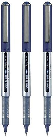 UNI-BALL Eye UB157 0.7mm Roller Ball Pen | Blue Ink, Pack of 3 : Amazon ...