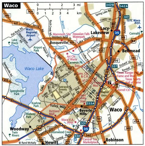 Printable Street Map Of Waco Texas