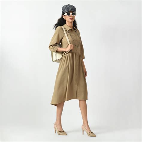 Beige Texture Long Tunic