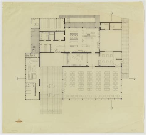 Munio Gitai Weinraub. Kibbutz Kfar Masaryk, Israel (Floor plan). 1962 ...