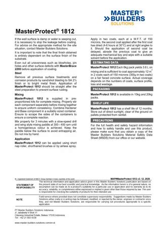 Protective Coating - Basf MasterProtece 180 Trader - Wholesaler ...