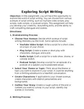 Image result for Sample Script Format