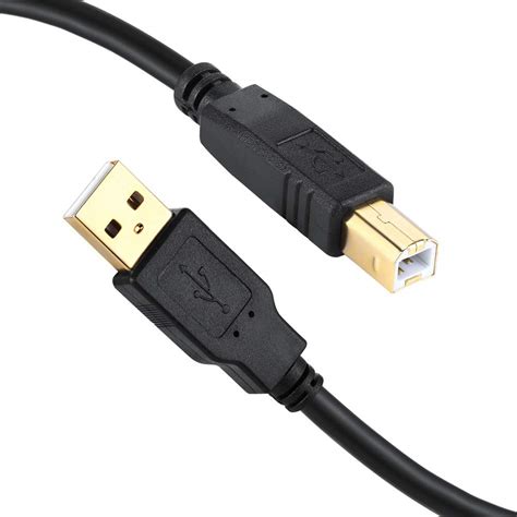 USB Printer Cable 6m USB 2.0 Cable A Male to B Male XBOHJOE Gold Plated ...