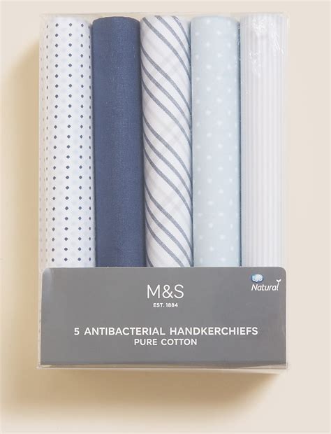 Buy 5pk Pure Cotton Handkerchiefs at Marks & Spencer