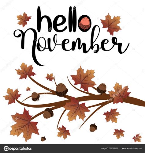 November Month Clip Art