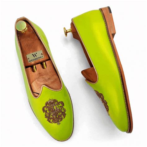 Shades of Green/Pista – Wedberry Ethnic Shoes
