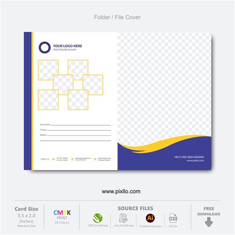 Folder / File Cover Design Template Free Download CorelDraw File