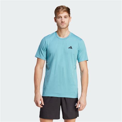 adidas Train Essentials Feelready Training Tee - Blue | Free Shipping ...