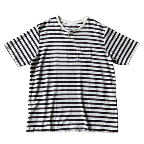 Eddie Bauer S/S striped pocket t-shirt XL / エディーバウアー ボーダー ポケット Tシャツ ...