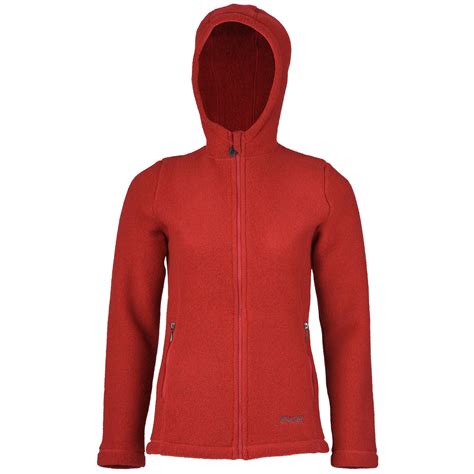 Women's Merino Wool Fleece Hooded Jacket. Jacket with hood for women by ...