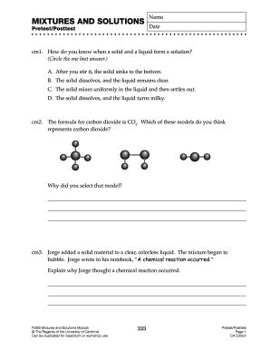 Foss Mixtures And Solutions Pdf - Fill Online, Printable, Fillable ...