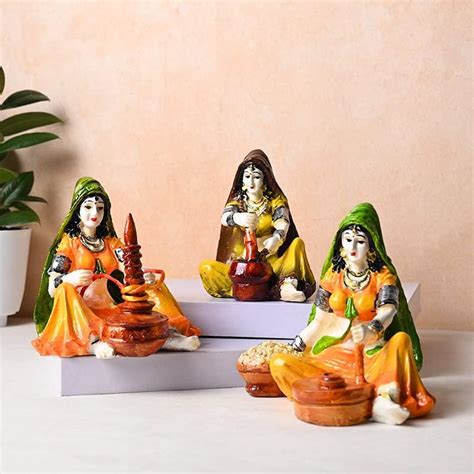 Buy Collectible India Rajasthani Handicrafts Couple Showpieces for Home ...