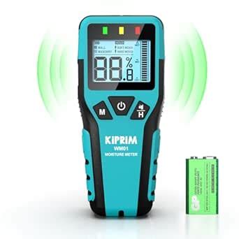Kiprim WM01 Pinless Moisture Meter for Wood, Walls, Masonry – Accurate ...