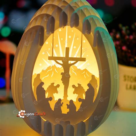 Buy Pack 3 Jesus Risen 3D Easter Egg PDF SVG for Cricut Online in India ...