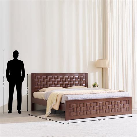 Buy Helios Lisbon Paul Mahogany Wood King Bed - Walnut from Helios by ...